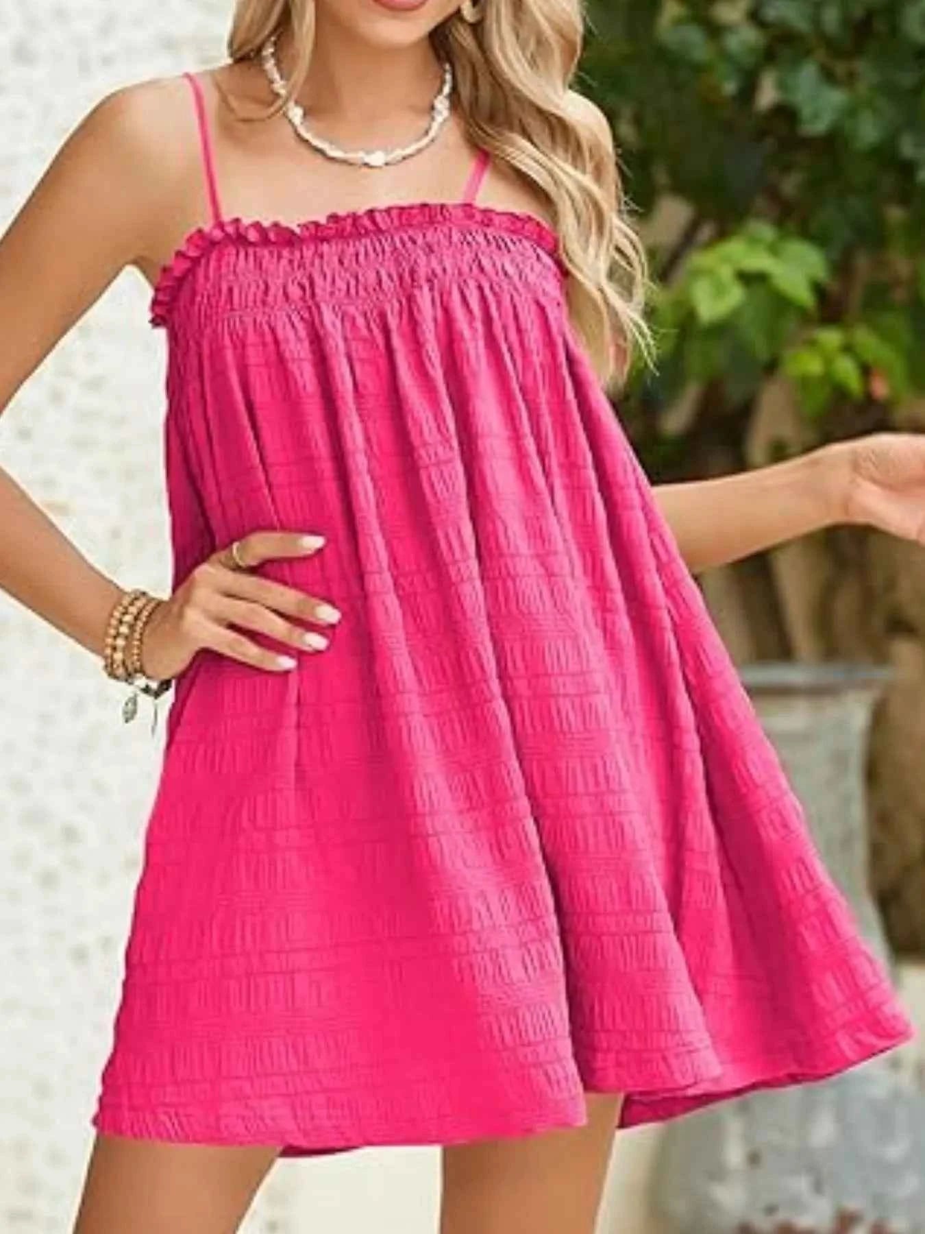 Frill Textured Mini Cami Dress c9539271-c0eb-4e31-aa1f-769fb3462bc2-Max-Origin