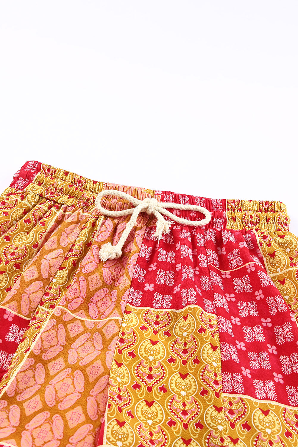 Bohemian Patchwork Drawstring Wide Leg Pants c9569a4fd19746b4bda027893a8402d1-Max