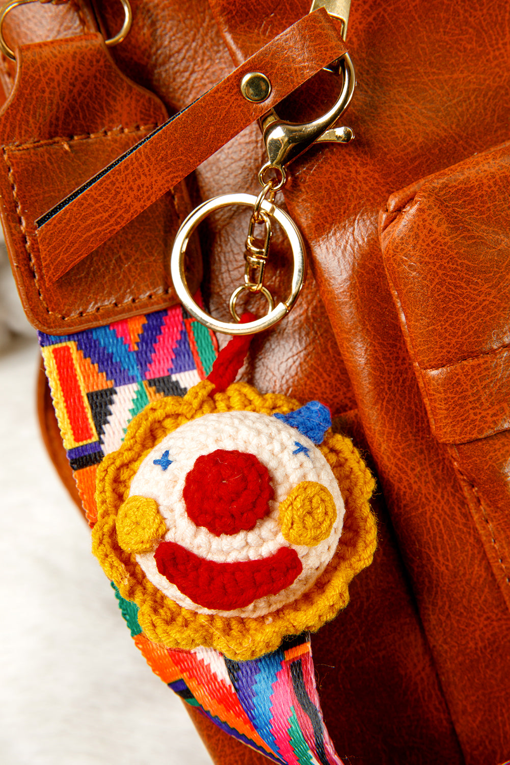 Citrus Crochet Clown Pendant Keychain c95e621be959aa62