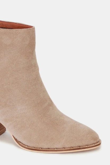 Beast Fashion Suede Point Toe Ankle Booties