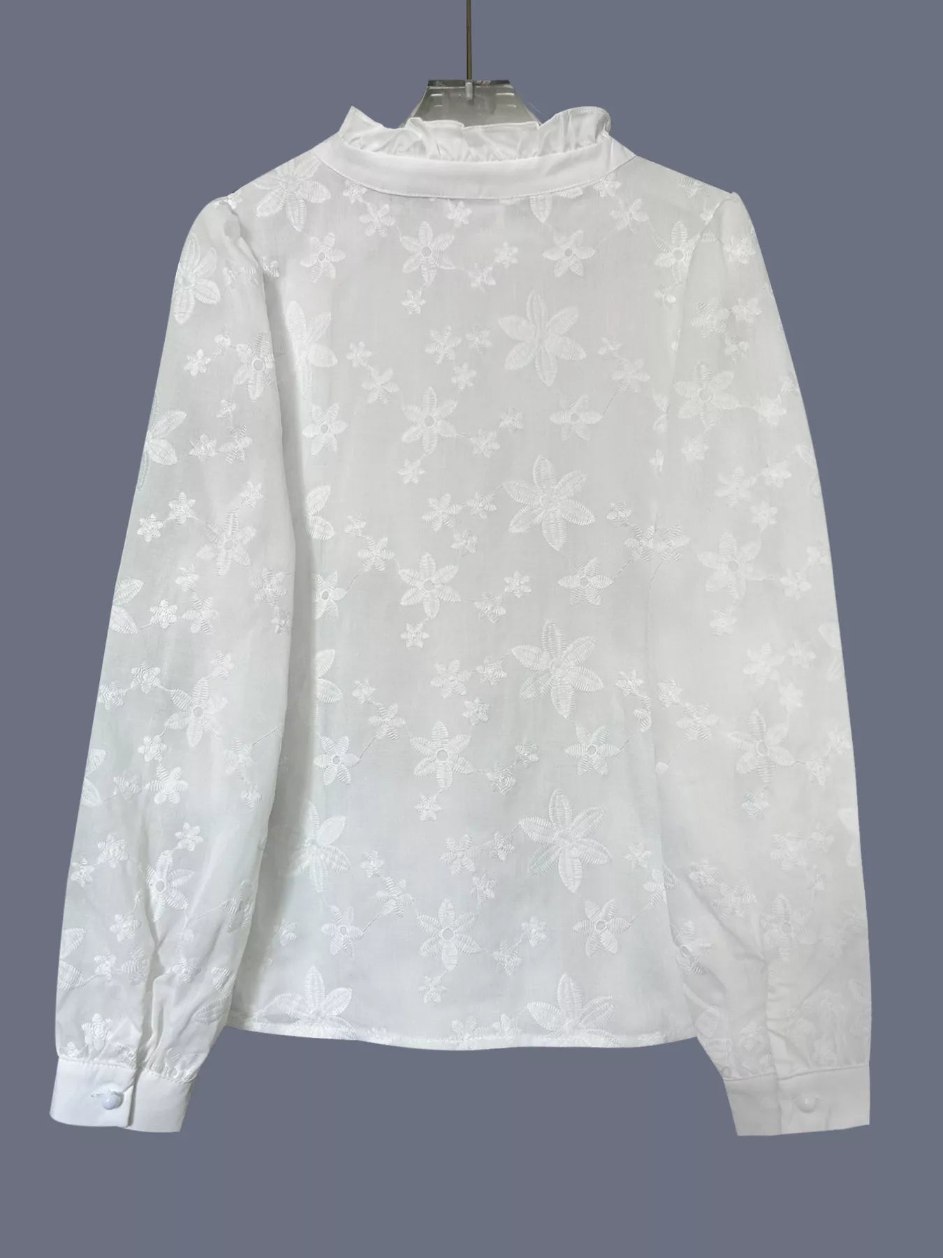 Floral Embroidered Ruffle Trim Blouse c9a1e9dd07b94ad9aa4b43f4e2c19940-Max-Origin