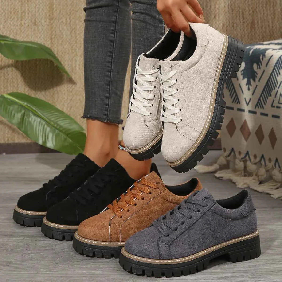 Lace Up Round Toe Platform Sneakers c9ac83a87787423ca40b3857ff50c16f-Max-Origin