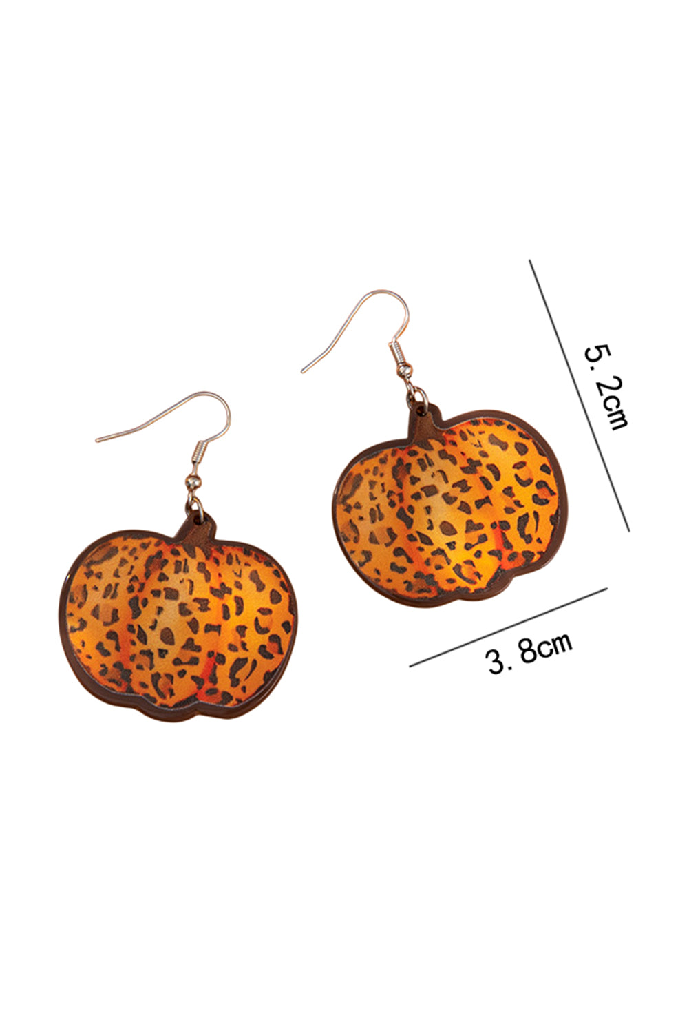 Orange Leopard Pumpkin Hook Earrings c9df7648850da071