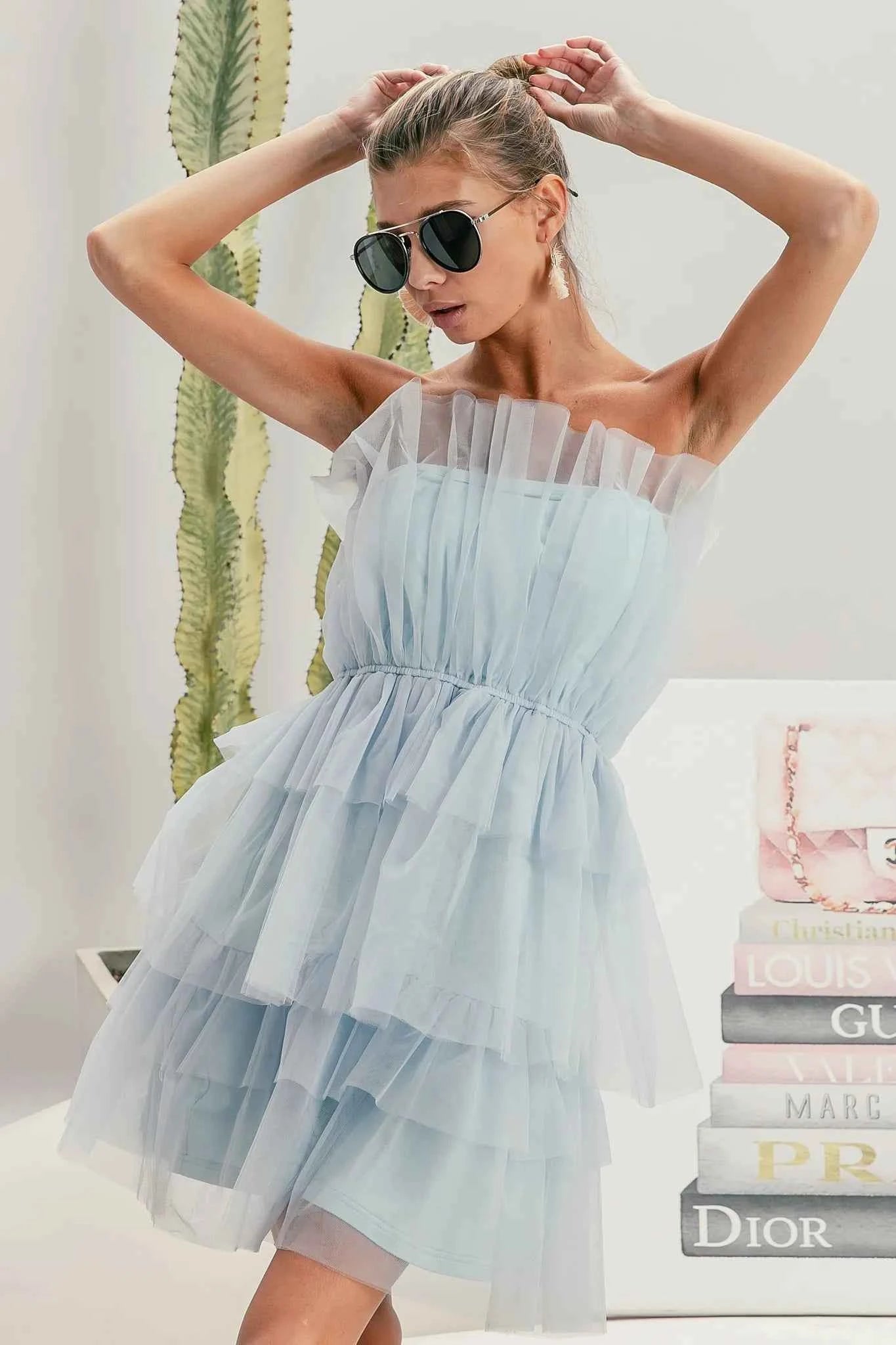 Sleeveless Layered Organza Dress c9eb3d4c4b744c4abdee029978779468-Max-Origin