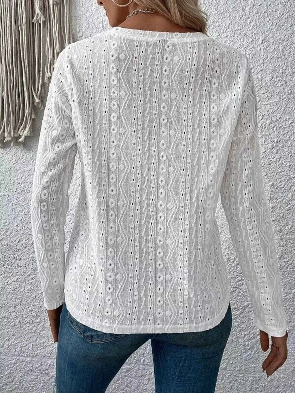 Full Size Eyelet Round Neck Long Sleeve Blouse Plus Size c9f1b3ee1be848118af2b04c4eb28188-Max-Origin