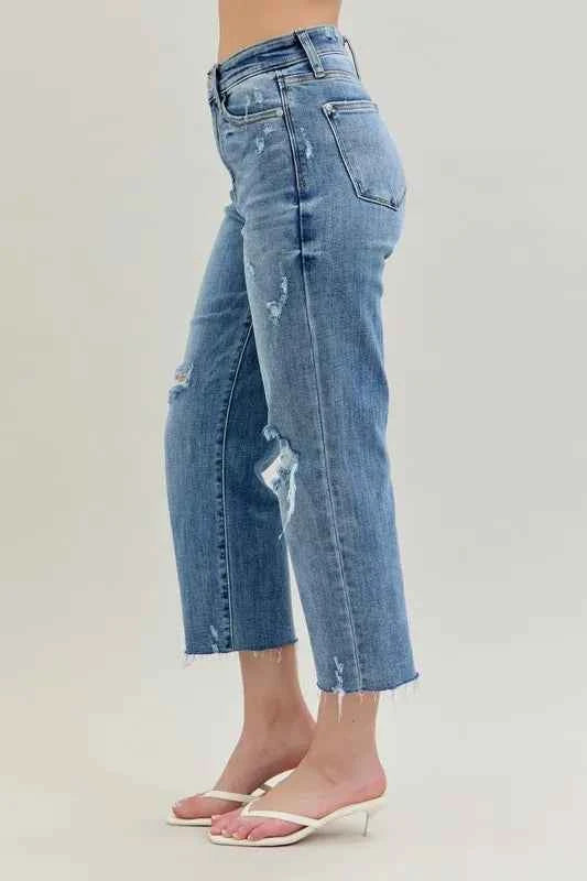 Judy Blue Full Size High Waist Destroy Crop Wide Leg Jeans Plus Size c9ff6c622284443981461c4622119650-Max-Origin