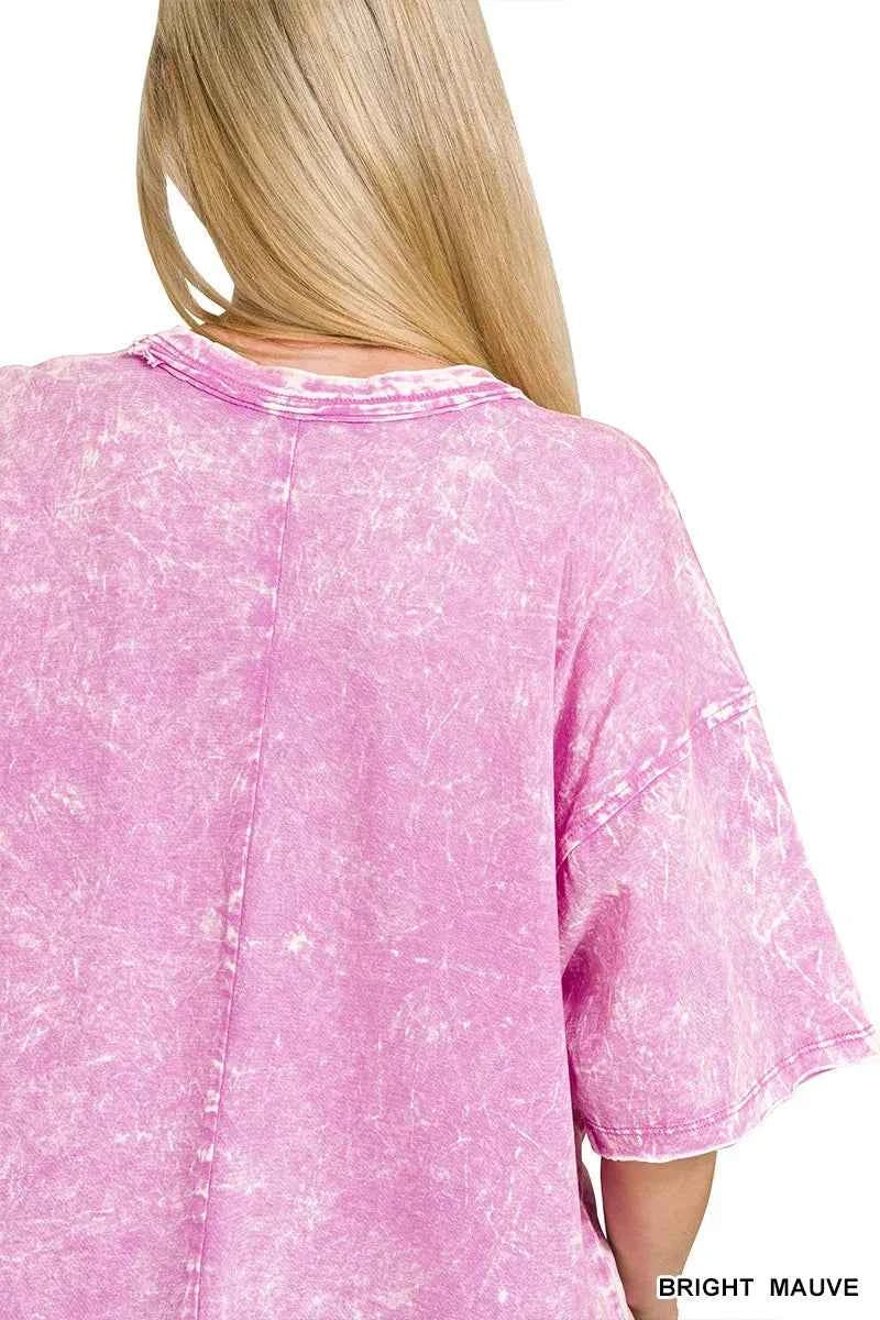 Zenana Acid Crinkle-Washed Oversized T-Shirt ca20abdaaedd4617ba032732dae064ee-Max-Origin