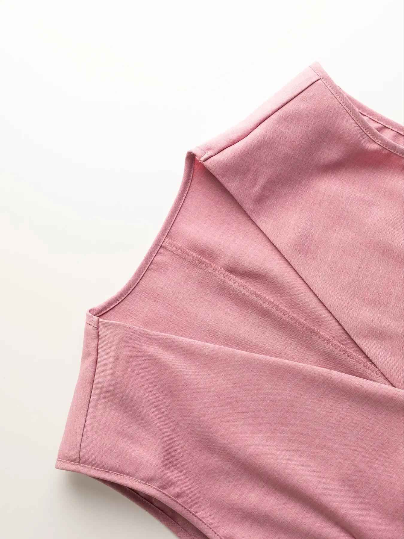 Sleeveless Blazer & Shorts Two-Piece Set ca2f3f35244447b0ad9503f281a58bfb-Max