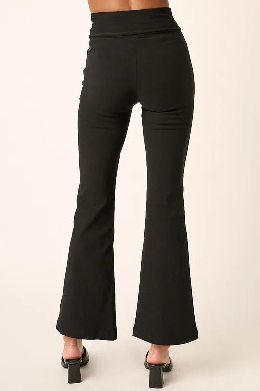 Mittoshop Surplice V Waist Flare Pants ca3bf467-c8f4-422a-9a5b-5541920d1a64-Max