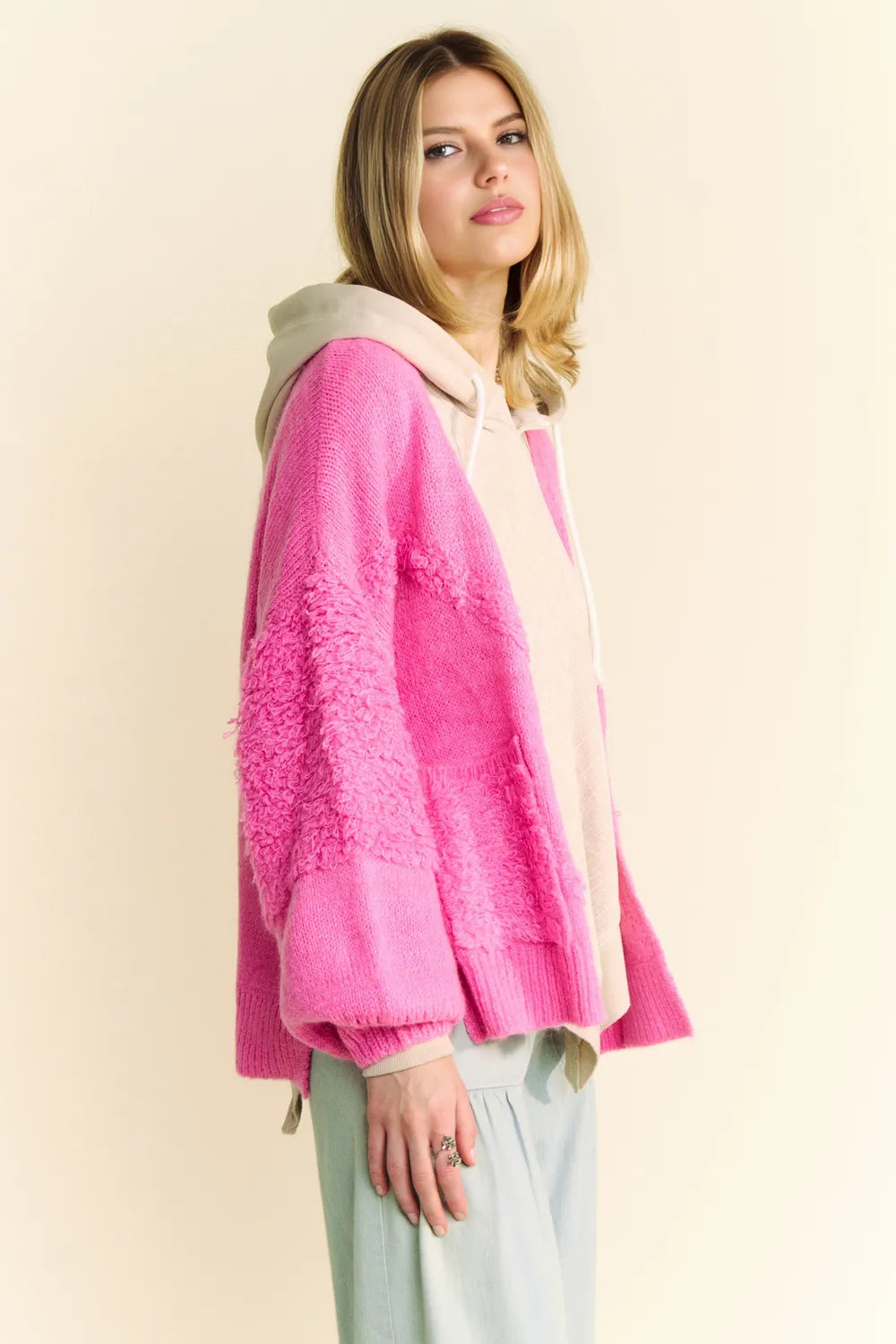 Davi & Dani Side Slit Open Front Long Sleeve Cardigan ca417398-7db3-4a85-8071-c8fd87f4dccf-Max