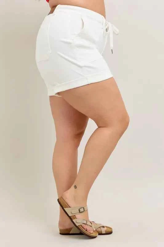 Judy Blue Plus Size High Waist Cuff Denim Shorts ca476a71becb468ea36b6248b8e02d60-Max-Origin
