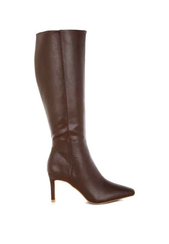 Skara Faux Leather Calf Boots ca4bc701-0a08-46c7-8567-b2afb8ecca2a