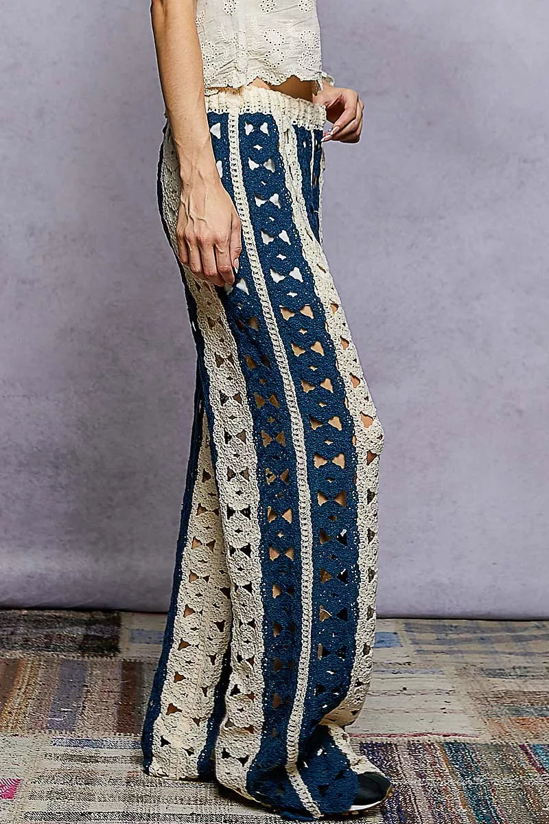 POL Openwork Wide Leg Pants with Stripe Detail ca5289a4-7f01-48b1-b56d-497307c8f469-Max-Origin