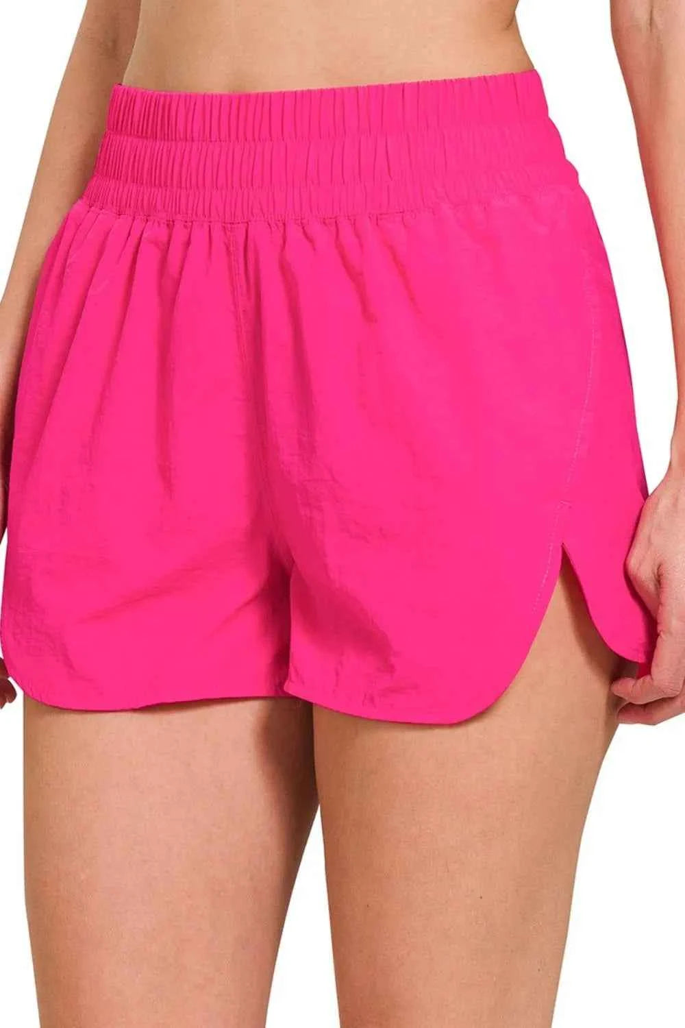 Zenana Windbreaker Smocked Waistband Running Shorts ca63f7b3-ceec-4305-bddc-4233e2f6ae5e-Max-Origin