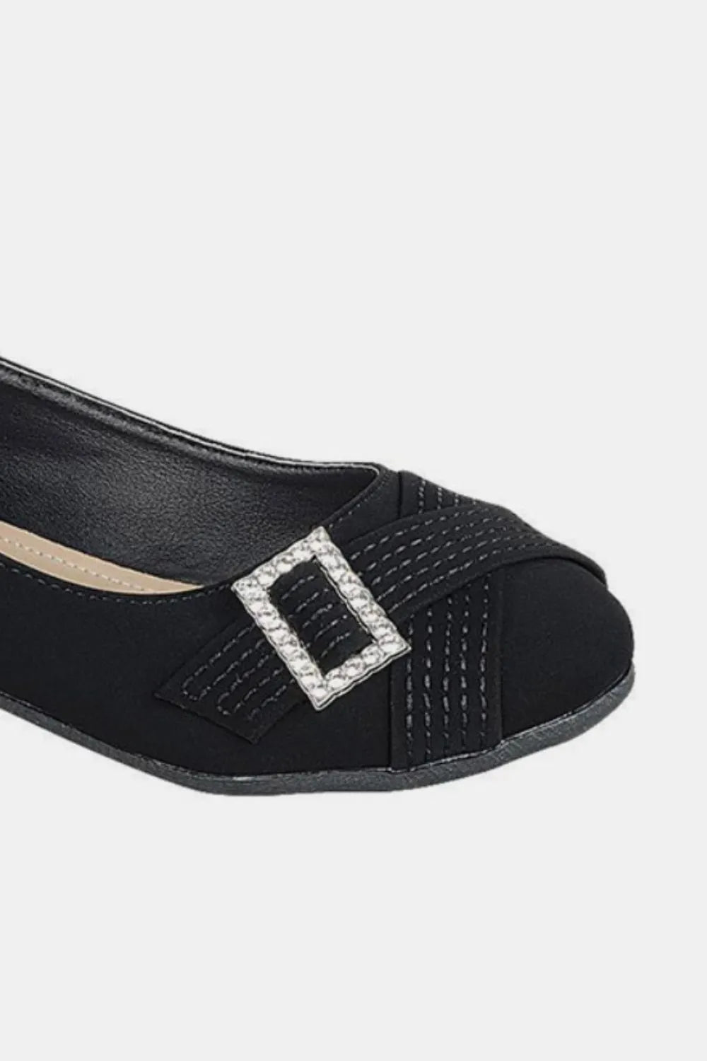 Forever Link Slip On Rhinestone Buckle Ballet Flats ca847c74-5325-4399-a0a8-230c3faba6e2-Max