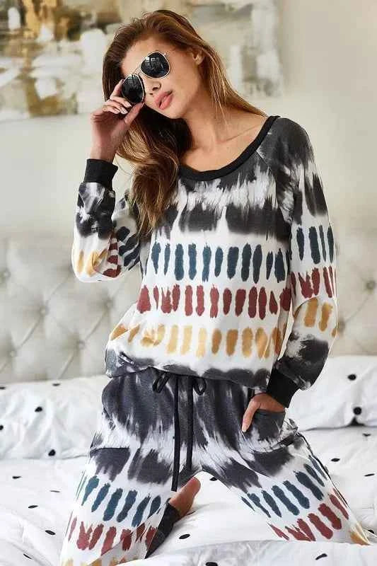 BiBi Tie Dye Print French Terry Top ca9260660c8a4eec9b9bcec68d8390ee-Max-Origin