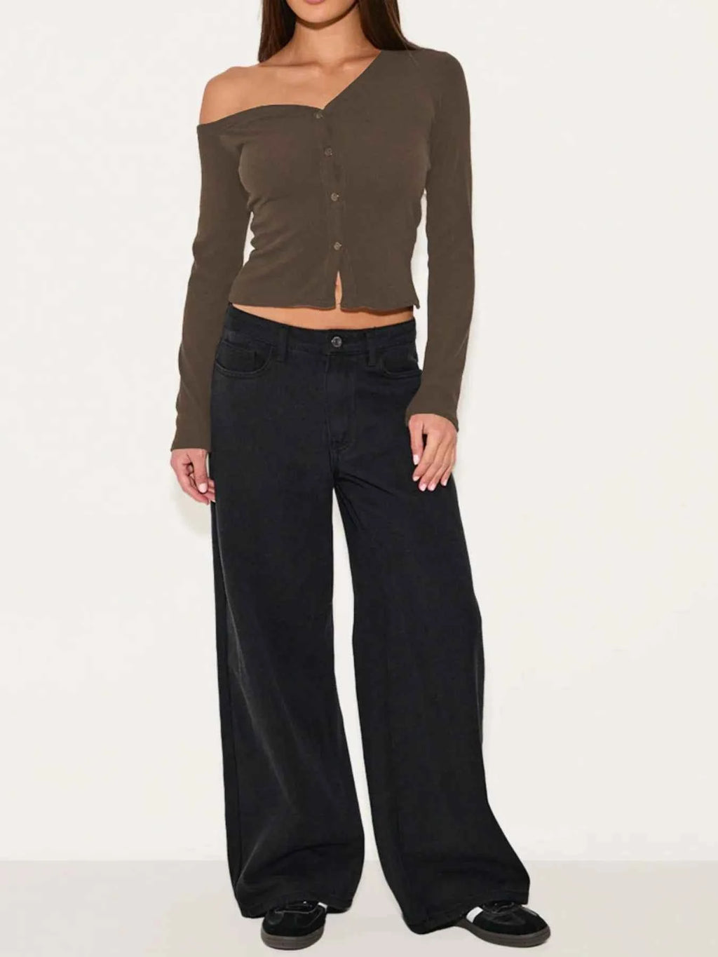 Asymmetrical Neck Button Up Cardigan ca9c1ece-eefe-421f-886b-18b8bb3c4050-Max-Origin