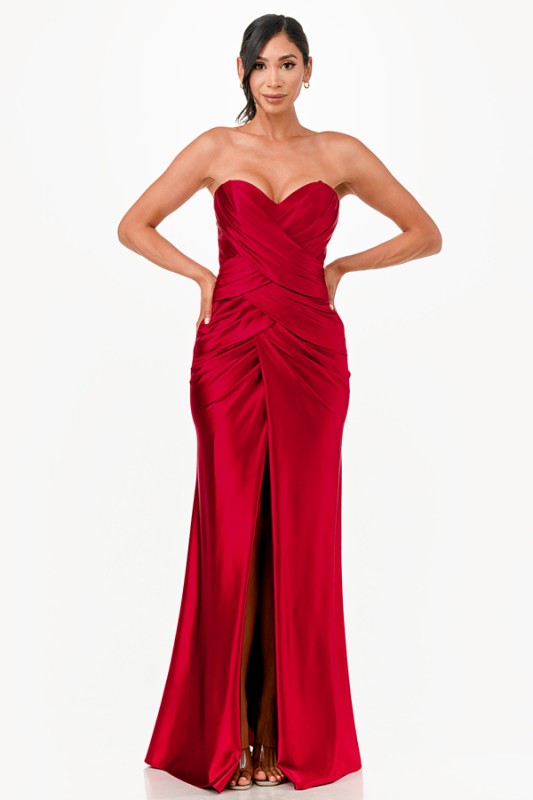 Veloura Satin Slit Gown – Sculpted Evening Elegance Red ca9de5d6-c372-4ac9-8f58-7207d371e302