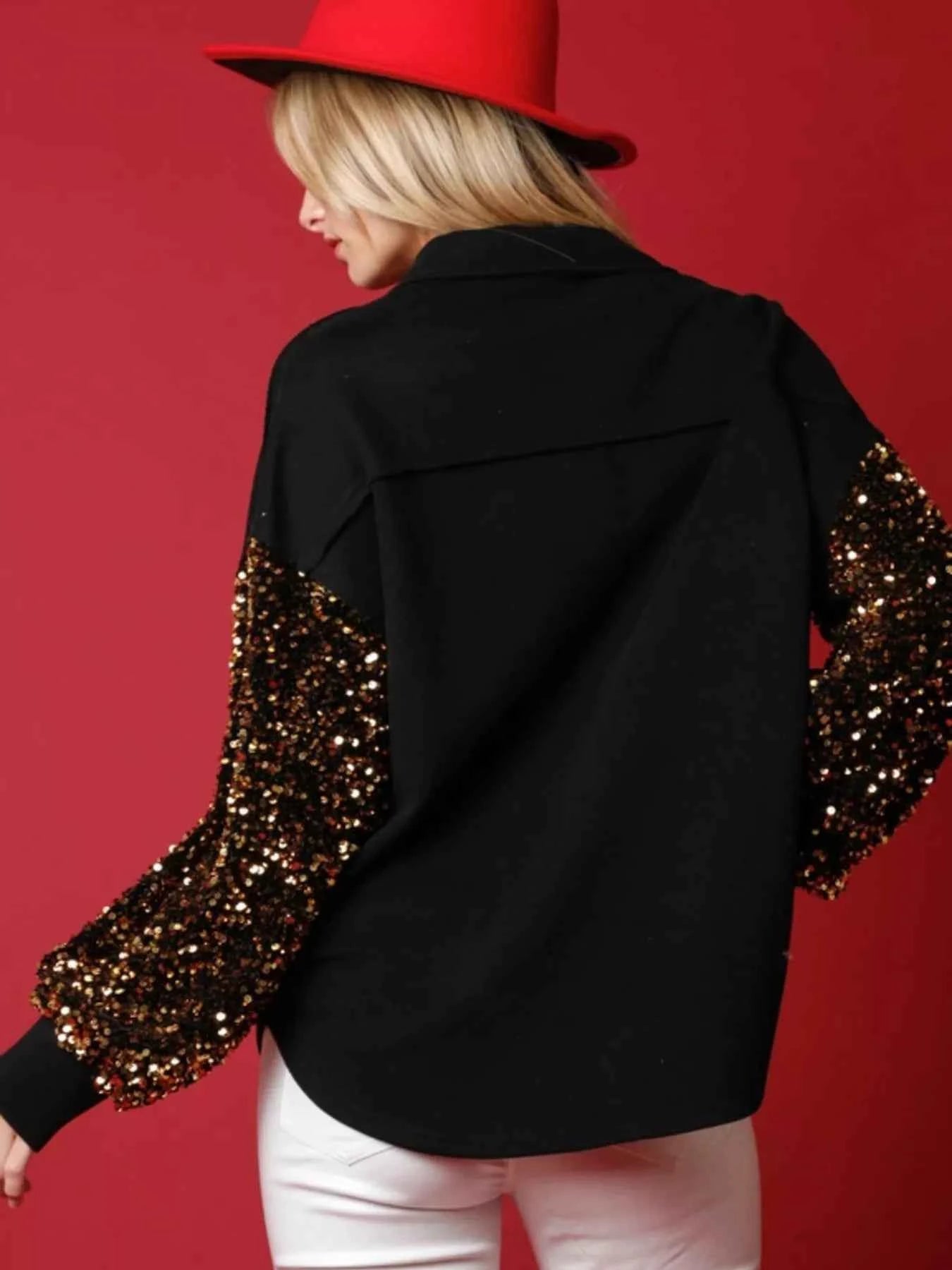 Christmas Santa Sequin Long Sleeve Shirt caa98f19ed1c49c789ed24538d73413c-Max-Origin