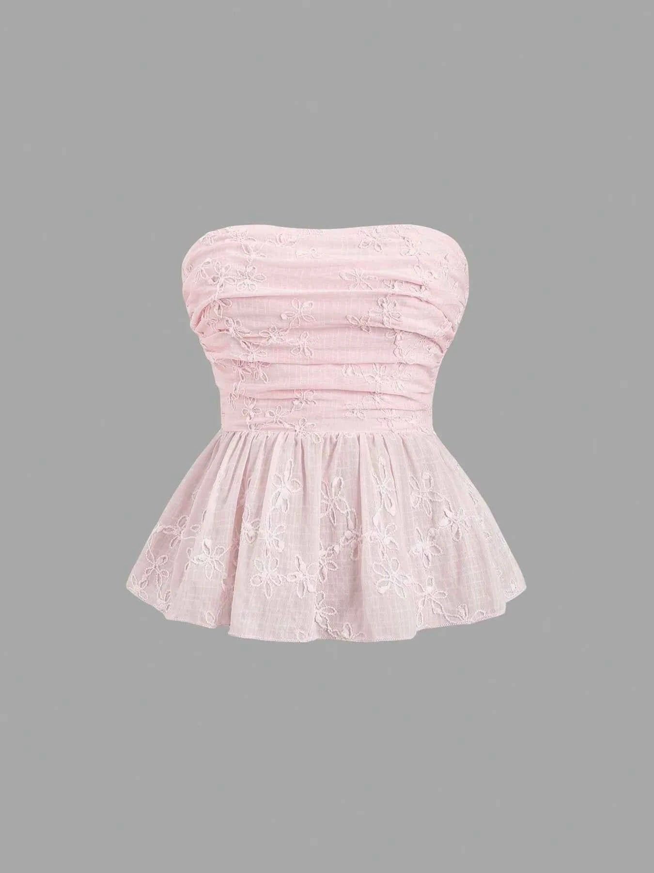 Embroidered Smocked Tube Top Pink cacca065a77f4940affb89eaaf64ec7b-Max-Origin