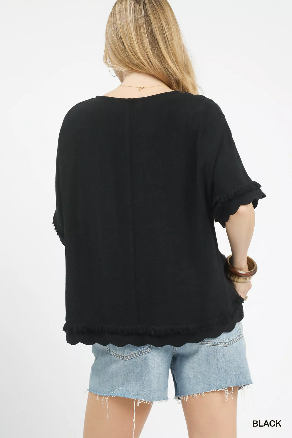 Umgee Linen Frayed Hem Scallop Edge Top cae18dc3-490f-437e-938e-2be592290c63-Max-Origin