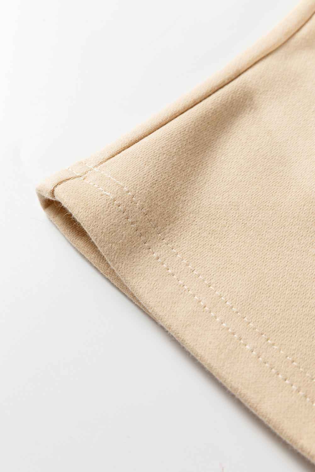 Oatmeal Fleece Lined Leopard Drawstring Elastic Waist Solid Pants cae518f437e19518