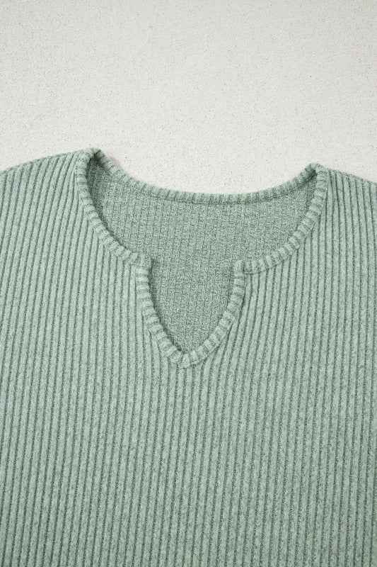 Ribbed Knit Long Sleeve Top and Leggings Set cae62e6e-304a-429f-adcd-31f5d6ff3726