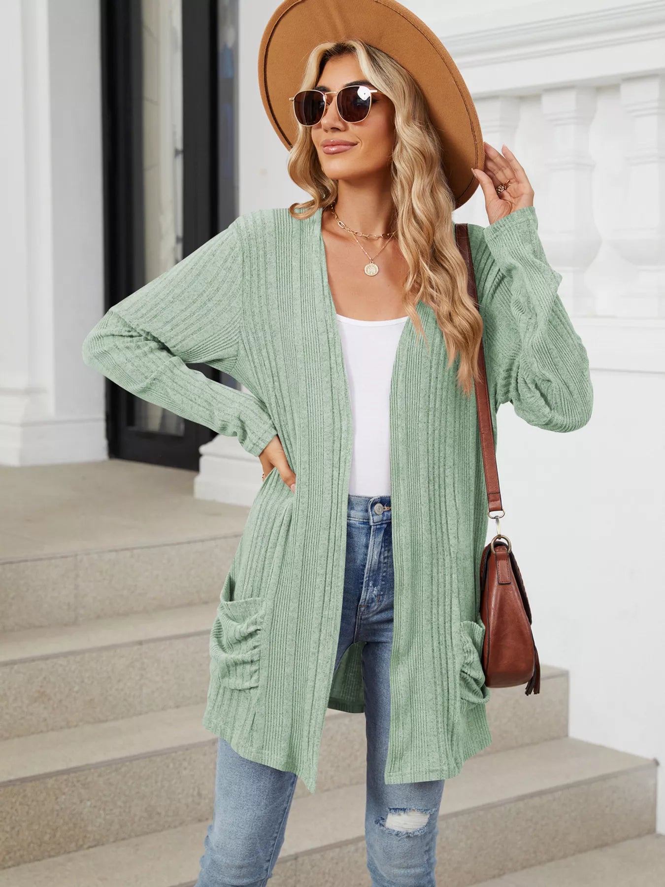 Open Front Long Cardigan cae676c47693438195faa9517f634609-Max-Origin