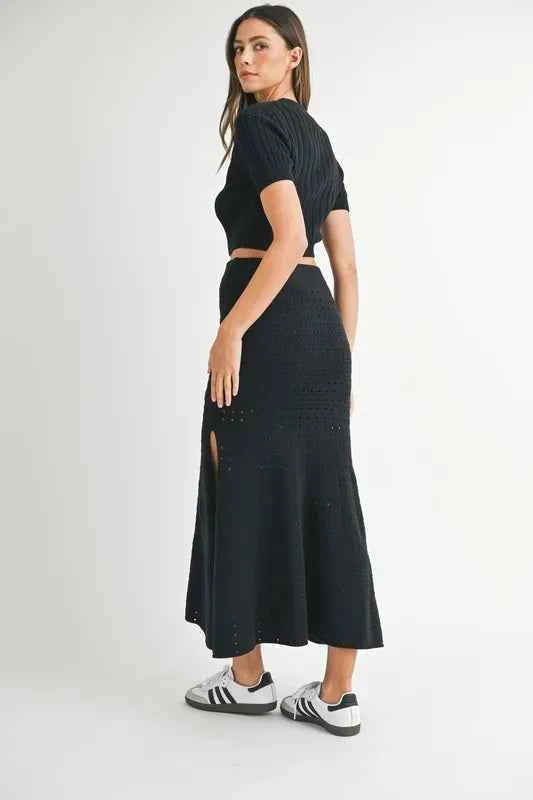 MABLE Pointelle Short Sleeve Crop Top and Slit Skirt Sweater Set caef398c-f8cf-44c2-819f-ad28d8beb2bd-Max-Origin