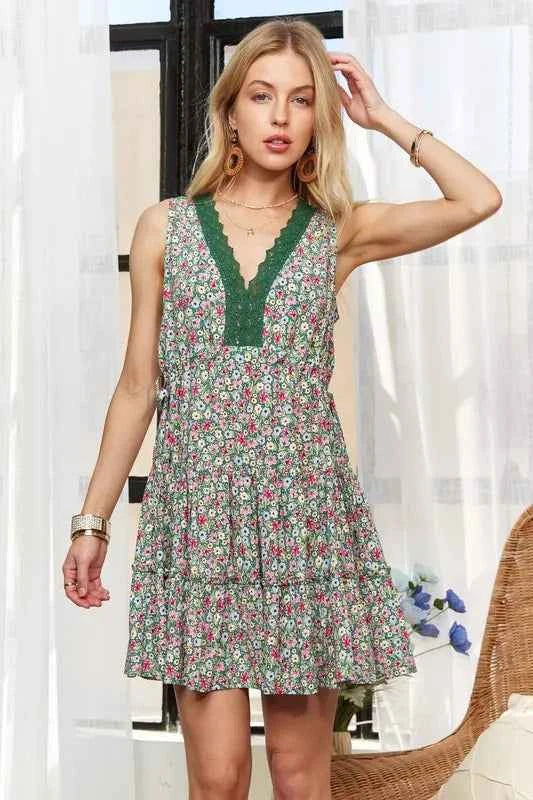 ADORA Lace Detail V-Neck Sleeveless Mini Dress cb23a273-0815-4367-bb16-b3c6d1136ed4-Max