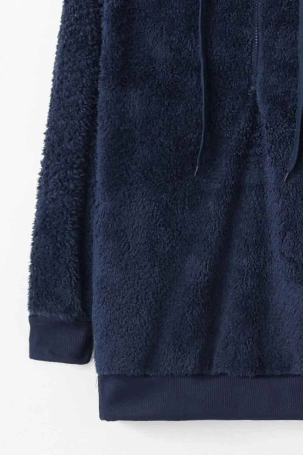 Full Size Quarter-Zip Drawstring Teddy Hoodie cb3582f4-b7a5-429e-a1d8-fc07a9ac3750-Max