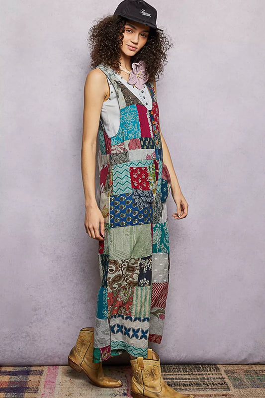 Sleeveless Patchwork Wide Leg Jumpsuit cb5088c9-811a-4555-b0ff-d312207e4ffb-Max-Origin