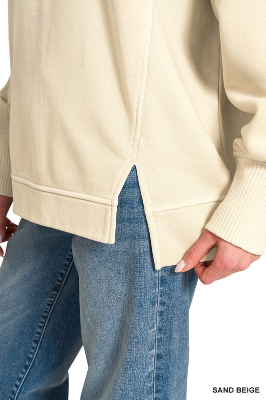Pigment Dye Exposed-seam Fleece Sweatshirt cb511b23418843bba75e43c4f09f8f06-Max