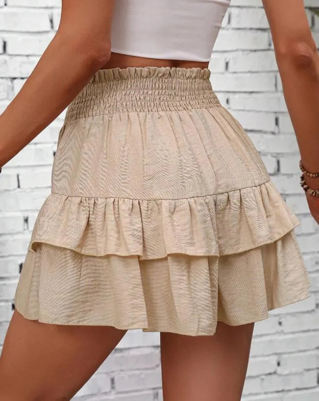 Ruffle Layered High Waist Casual Skort cb56e43c-bda0-4db4-b9ae-7adc36c7972f-Max-Origin