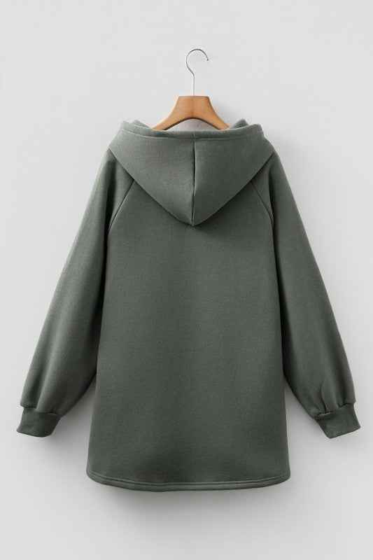Solid Fleece Lined Drawstring Hoodie cb8e2e2f-5013-465c-ae6f-3ec781090839