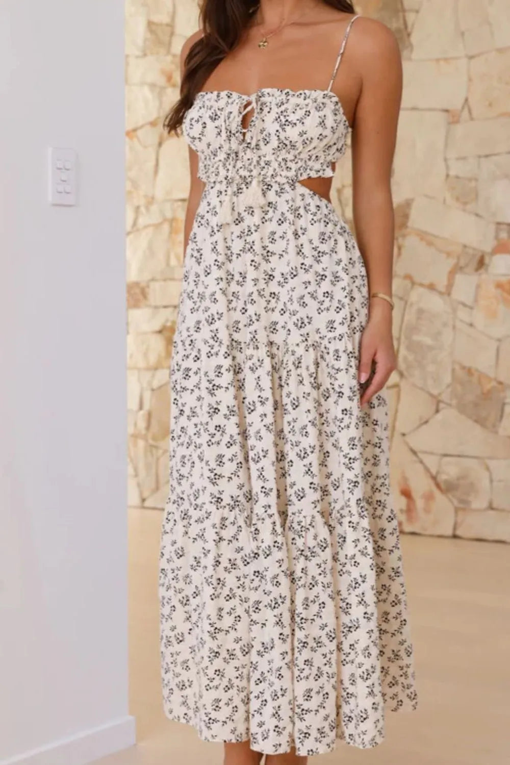 Cutout Printed Sleeveless Midi Cami Dress cb90e3b8-742c-4eaa-9293-53e4c49cc326-Max-Origin