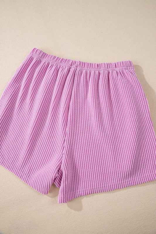 Corded Knit Long Sleeve Top and Shorts Set cb960050-5e2e-43a5-940f-052d392fdf66