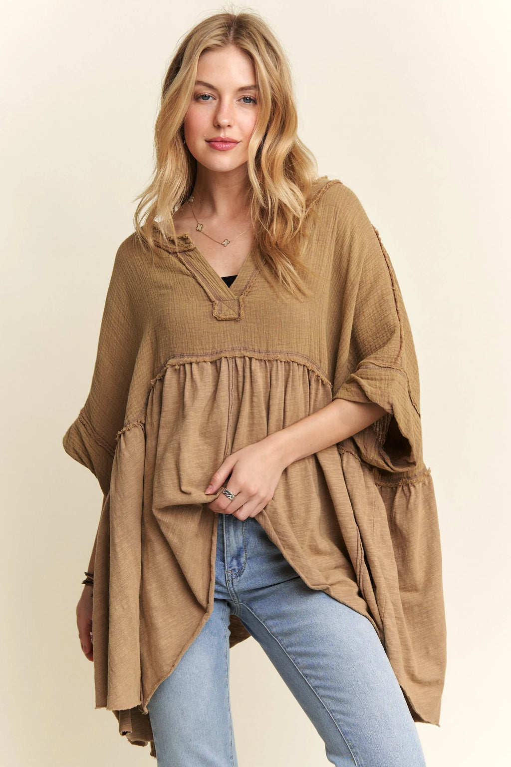 ADORA Oversized Mineral Washed Flare Top LATTE cba0fca01075497293ad9d71a8fb2ba2-Max-Origin