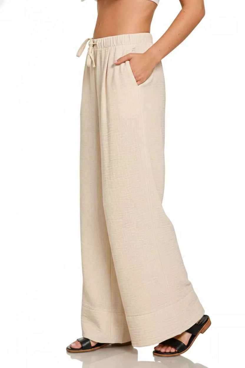 Zenana Woven Airflow Drawstring Pants cba313a6-d28f-45c3-bcd5-29ee23eb2997-Max-Origin