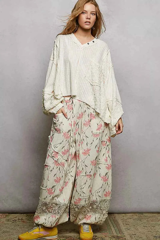 V-Neck Long Sleeve Top with Stitch Detail cba411c0-6299-4c95-9cb2-3fb31e0116e9-Max-Origin