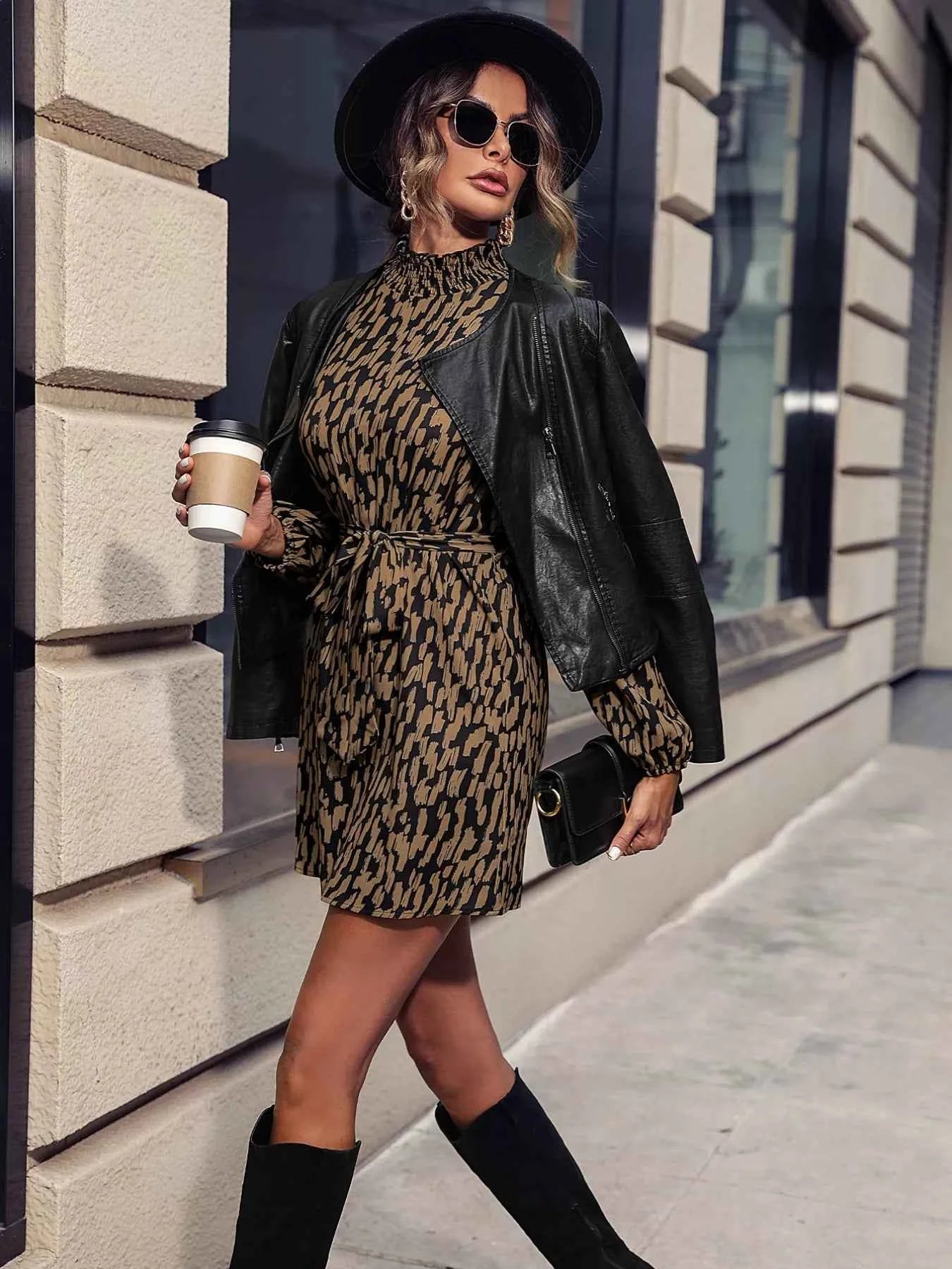 Printed Tie Waist Long Sleeve Dress cbb936bf-6a10-41ad-b49d-a2a5c3beb906-Max-Origin