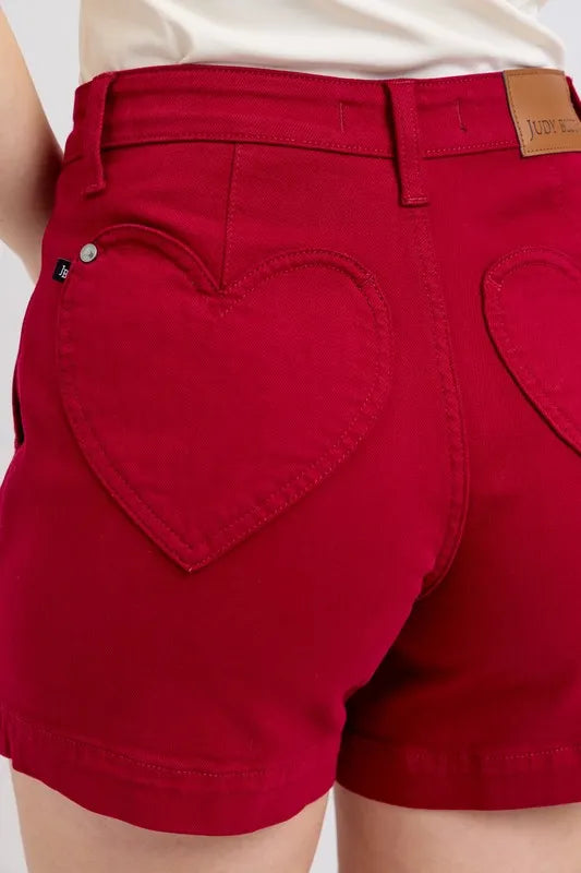 Judy Blue Full Size High Waist Tummy Control Garment Dyed Heart Shaped Denim Shorts Plus Size cbc26137fea3460896e43d6e66b34373-Max-Origin