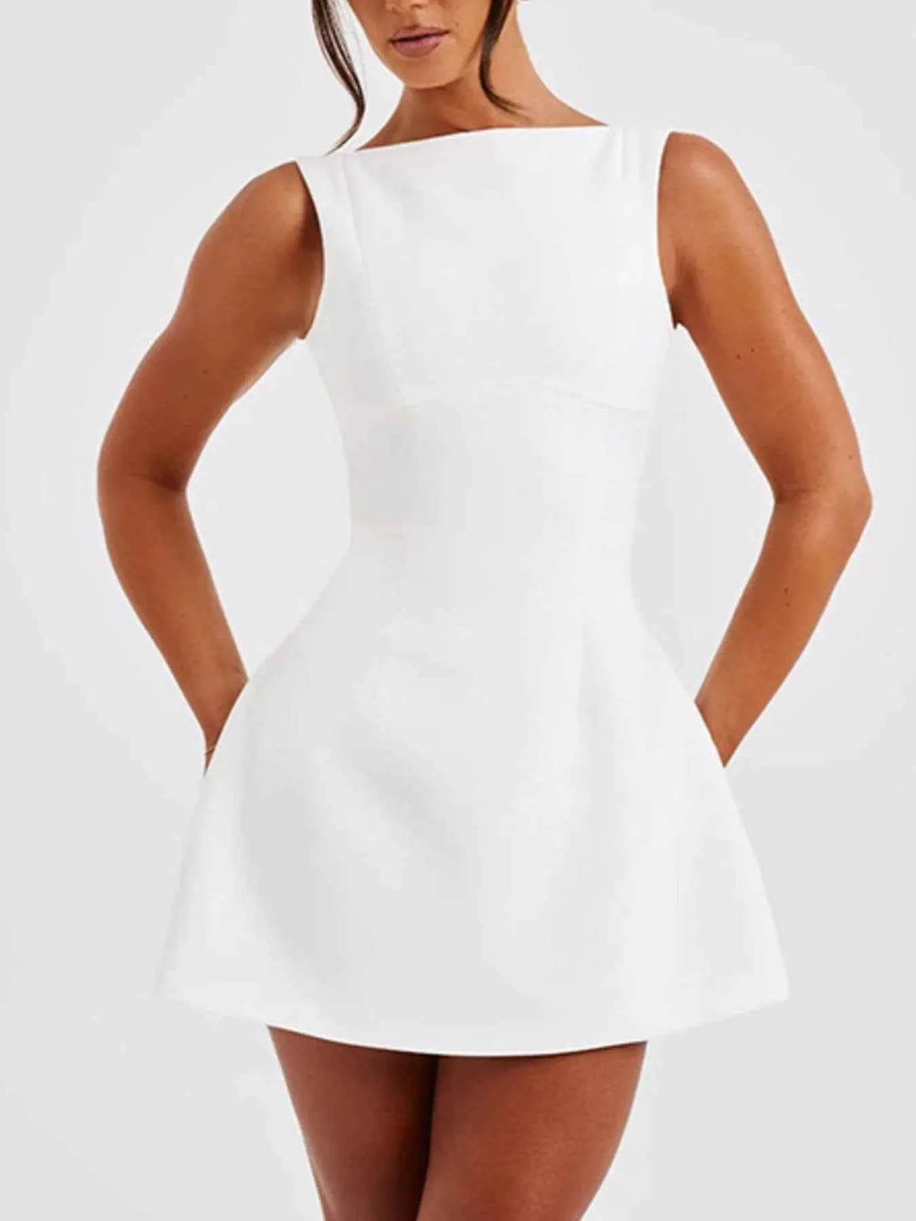 Round Neck Sleeveless Mini Dress cbc4b0be-9d4a-4863-8377-d4f3fef8c144-Max-Origin