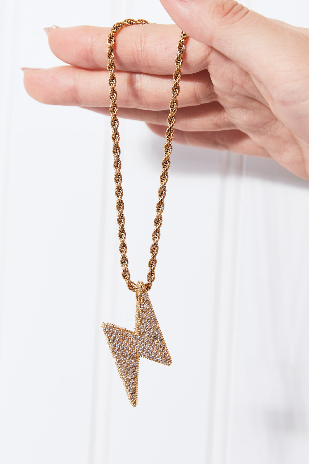 Brass Lightning Pendant Necklace cbe18d2939e44315be600bed00220be1-Max