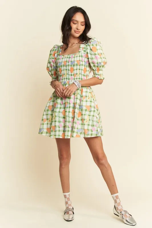 Davi & Dani Fruits Printed Smocking Mini Dress cbe2d82e749945a383010f5885147d89-Max-Origin