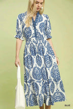 Umgee Paisley Smocked Waist Midi Dress Blue cbf9d1da-f393-41ed-af3d-bb7a8cdd41f1-Max-Origin
