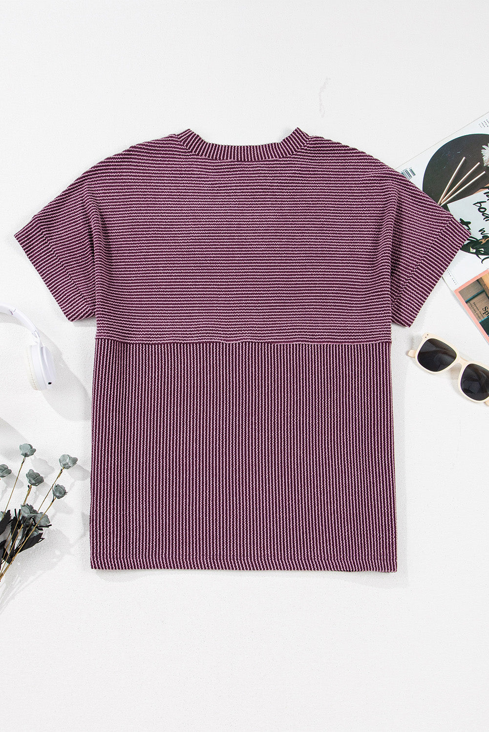 Toadstool Plain Corded Mock Neck T Shirt cc0c30705345d568