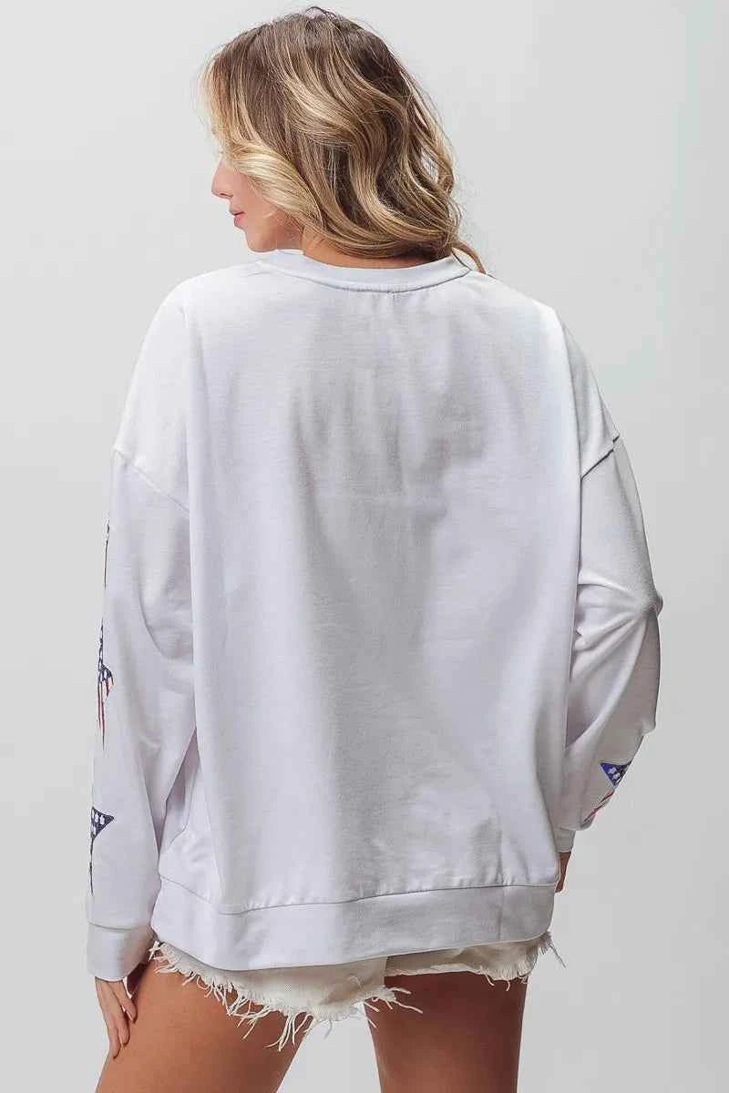 BiBi American Flag USA and Star Sequin Sweatshirt cc132e0b18264660a6e8722c4ac95583-Max-Origin