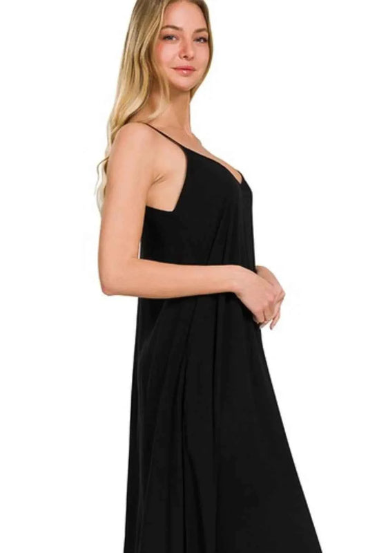 Woven Arc Hem Cami Dress With Flowy Pockets cc2b74d4-dbfa-46a6-bc6c-faa8ebdee693-Max-Origin