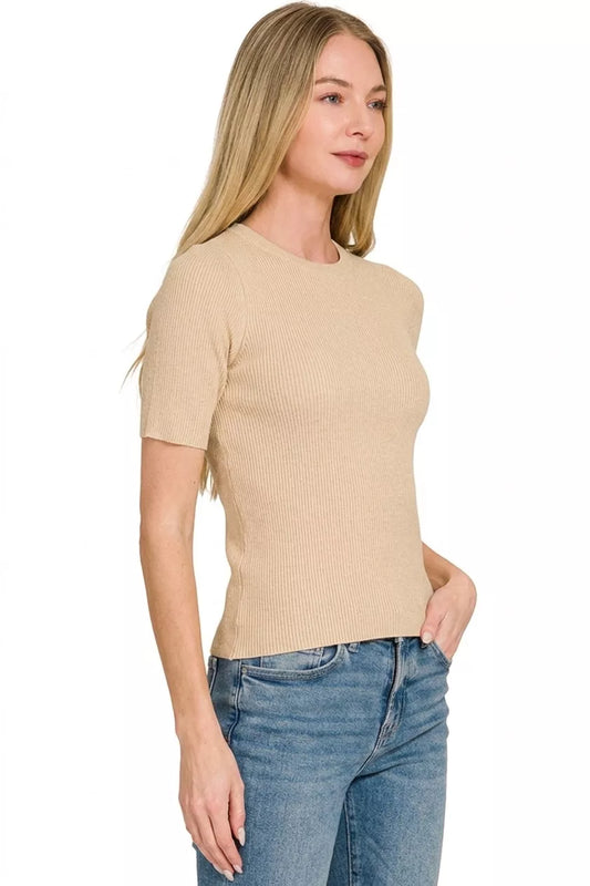 Viscose Ribbed Round Neck Sweater cc2cd16f-2c08-44b5-b3dc-3ffd3b883bd8-Max-Origin
